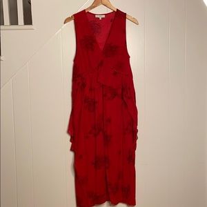 IRO Red Floral Maxi Dress